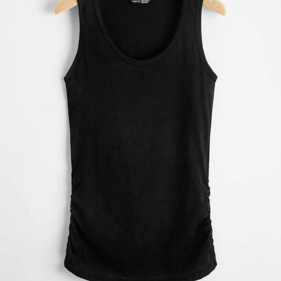 Fitted Tank Top with Ruching - Picture 1 of 4